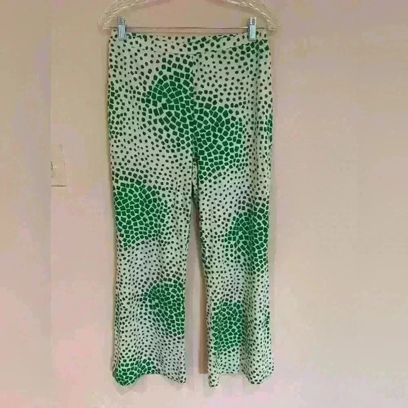 Diane von furstenberg Brooklyn Flared Pants in Flora Nocturna Green - Picture 6 of 14